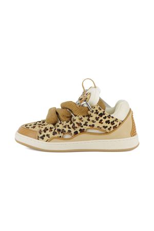 sneakers in pelle marrone LANVIN KIDS | N30276P51